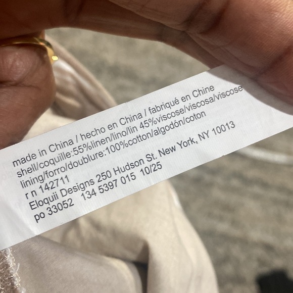 Eloquii pull on striped linen and viscose blend shorts size 26 - Picture 7 of 7